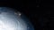 Earth Globe Edge Animation From Space with Storm Cloud With City light With Stars, Full HD