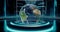 Earth globe hologram