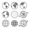 Earth globe Icon set