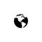 Earth globe icon and simple flat symbol for web site, mobile, logo, app, UI