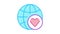 Earth Globe Love Icon Animation