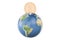 Earth globe money box, 3D