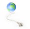 Earth globe and power cable