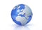 Earth globe stylized. Europe view