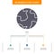 earth, globe, world, geography, discovery Business Flow Chart Design with 3 Steps. Glyph Icon For Presentation Background Template