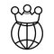 Earth globe world king icon