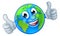 Earth Globe World Mascot Cartoon Character