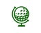 Earth Golf Logo Icon Design