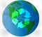 Earth green puzzle recycling