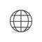 Earth grid line icon