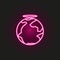 earth and halo neon style icon. Simple thin line, outline  of human rights icons for ui and ux, website or mobile