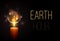 Earth Hour. Time without electricity. Nature conservation. Ecological problem of planet pollution. Vector horizontal card