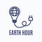 Earth hour vector logo