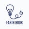Earth hour vector logo