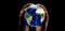 Earth in human hands - caring for the earth concept. with high details.