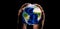 Earth in human hands - caring for the earth concept. with high details.