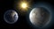 Earth and Kepler 452-b, sister planet, comparison