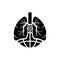 Earth and Lungs logo icon graphic. International pneumonia day.