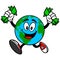 Earth Mascot with Money
