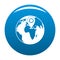 Earth navigation icon blue