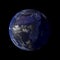 Earth night view from space 3d rendering.