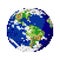 Earth pixel image vector illustration