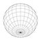 Earth planet globe grid of meridians and parallels, or latitude and longitude. 3D vector illustration