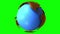 Earth planet globe rotates