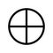 Earth planet symbol. Vector sign. Astrological calendar. Zodiacal black and white horoscope. Outline illustration. Jyotisha.