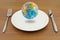 Earth on plate, Ready for eat