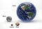 Earth and Pluto system comparison