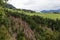 Earth pyramids in front of a scenic landscape of Alto Adige, Northern Italy