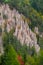 Earth pyramids are a special natural formation in the Dolomites, in the valley of Rio Fosco Longomoso near Bolzano