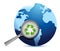 Earth recycle earth lifeline illustration design