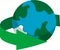 Earth recycling icon