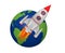 Earth rocket takeoff