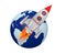 Earth rocket takeoff planet