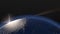 Earth rotating close-up animation