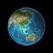 Earth rotation, realistic earh, 3d earth, globe, global, world, space