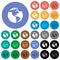 Earth round flat multi colored icons