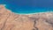 Earth`s line. A perspective of the ground`s colors and shapes. Aerial view of the Egyptian coast overlooking the Mediterranean sea