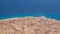 Earth`s line. A perspective of the ground`s colors and shapes. Aerial view of the Egyptian coast overlooking the Mediterranean sea