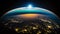 Earth\\\'s Radiant Future in 2050: A Futuristic Vision from Space, Made with Generative AI