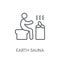 Earth sauna icon. Trendy Earth sauna logo concept on white backg