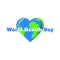 Earth shaped love illustration. Floating earth love icon