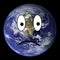 Earth smiley unhappy