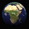 The Earth from space showing Africa 3d render illustration. Other orientations available.