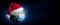 Earth With Surgical Mask and Santa Hat BANNER - Virus Infection Covid 19 - World with Coronavirus - Christmas Concept 3D