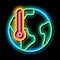 earth temperature neon glow icon illustration