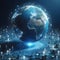 Earth urbanisation internet connections telecommunications space futuristic technology